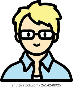 Vector art people black line and color man woman pastel