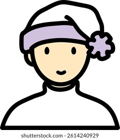 Vector art people black line and color man woman pastel