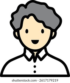 Vector art people black line and color man woman pastel