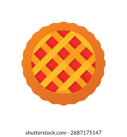 Arte vectorial de un pastel con una corteza de celosía