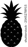 a vector art pineapple silhouette