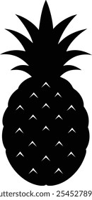 a vector art pineapple silhouette