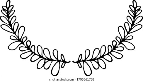 Vector art a plant vignette