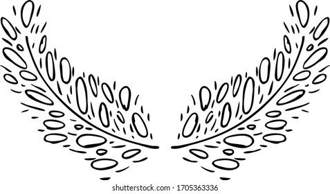 Vector art a plant vignette