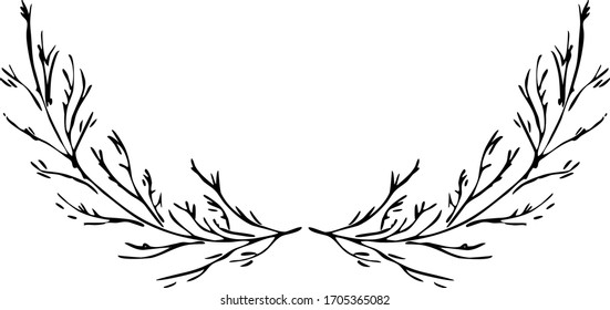 Vector art a plant vignette