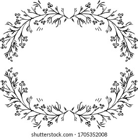 Vector art a plant wreath