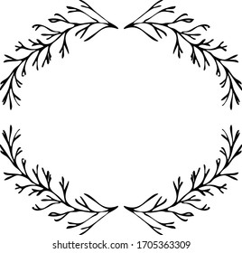 Vector art a plant wreath