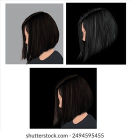 Vector art, vector portrait, vector illustration, model illustration best used as a character illustration.
