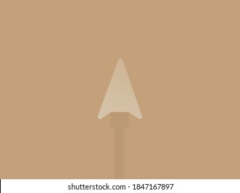 Afiche de arte vector. Habla sobre fondo marrón. Imagen gráfica con gradiente. La ilustración es excelente para portada de cuaderno o libro, banner web con ambiente de creación.