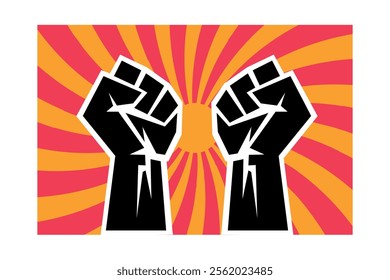 Vector Art Posters for Protest and Change, human fist, protest art, rebel spirit, freedom fight, hand gesture, activism symbol, equality rights, empowerment message, struggle hands, human rights