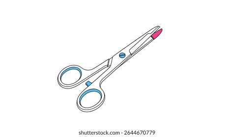 Arte vetorial de tesoura de artesanato de precisão para trabalho delicado e corte de precisão