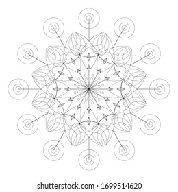 vector art of radian mandala