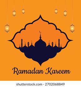 Un diseño de Arte vectorial ramadan kareem.