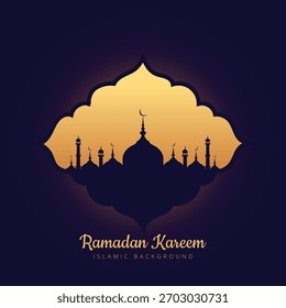 Um design de arte vetorial do Ramadan kareem.
