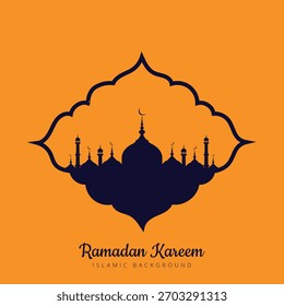 Um design de arte vetorial do Ramadan kareem.