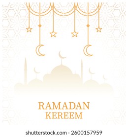A vector art ramadan kareem islamic  design.