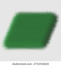 Una hierba verde realista del Arte vectorial en el fondo blanco
