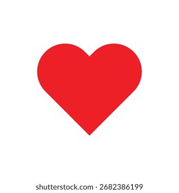Arte vectorial de forma de corazón rojo para el amor y la pasión