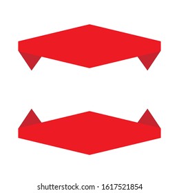 Vector art representing labels, stickers, banners, tags, ribbon on isolated background.