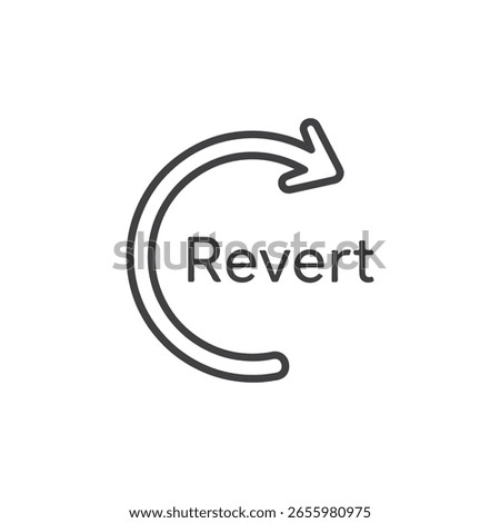 Vector art of revert symbol with a curved arrow