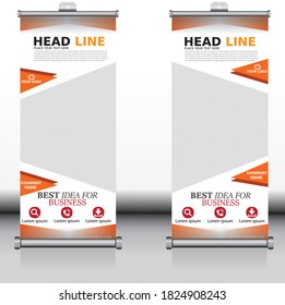 vector art, roll up banner template  design 