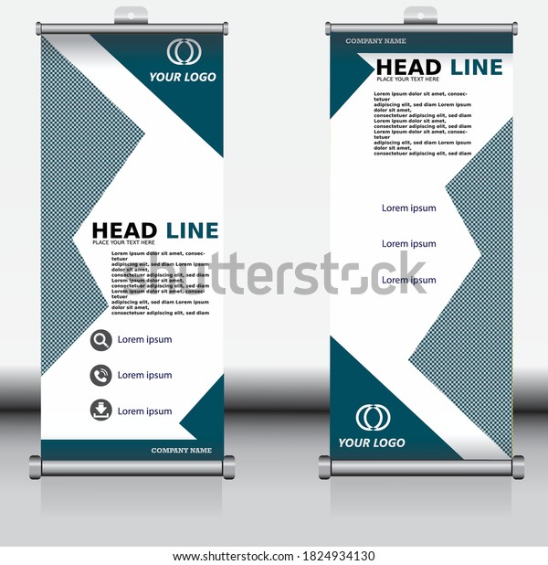 Vector Art Roll Banner Template Design Stock Vector (Royalty Free ...