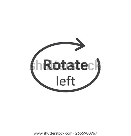 Vector art of rotate left symbol with a circular arrow