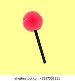 Vector art of round lollipop