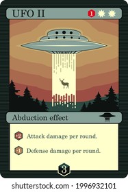 Vector Art In RPG Game Style. UFO Concept.