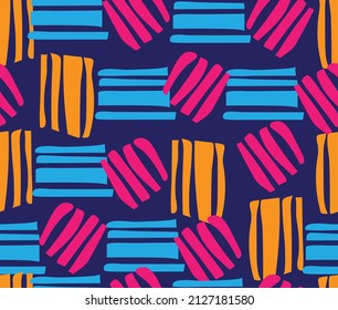 vector art seamless pattern hand drawn colorful strip design