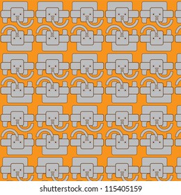vector art. seamless texture of decorative grey elephants / Texture of elephants./ Texture of elephants