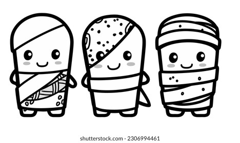 Vector Art, Set of cute abstract character