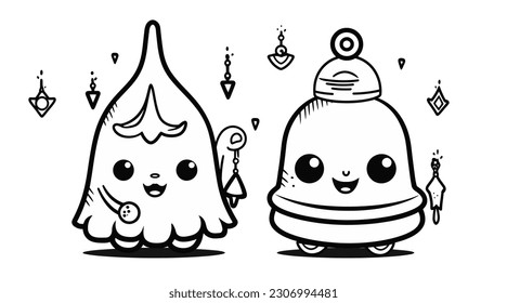 Arte vectorial, carácter de juego de correas ricas