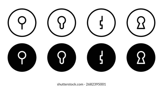Vektorgrafik des Satzes von Schlüsselloch-Symbolsätzen, Vektorgrafik