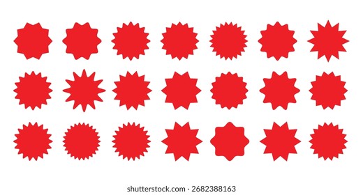 Arte vetorial do conjunto de design de vetor estelar vermelho