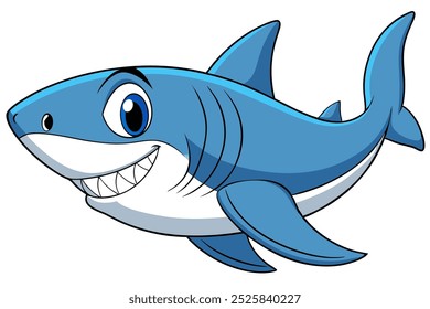 Vector art of Shark on white background
