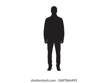 Vector art of silhouette of a man standing in full length
