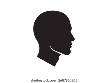 Vektorkunst der Silhouette eines Mannes Kopf im Profil