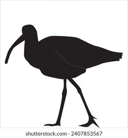 Vector Art silhouette of the Rare Eastern Elephant Bird