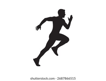 Arte vectorial de silueta de hombre corriendo
