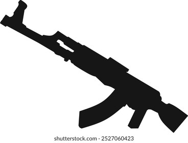 Siluetas de Arte vectorial de armas y rifles Decoración y símbolos para fines de decoración Tecnología y edición