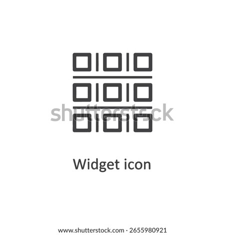 Vector art of a simple outline icon representing a widget