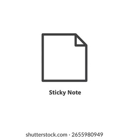 Arte vetorial de um simples ícone de nota