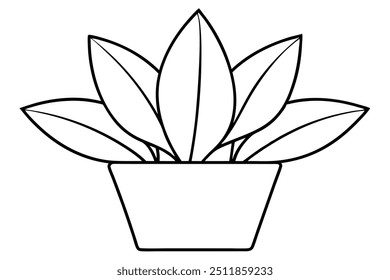 Arte vectorial de la Pequeña planta sobre fondo blanco