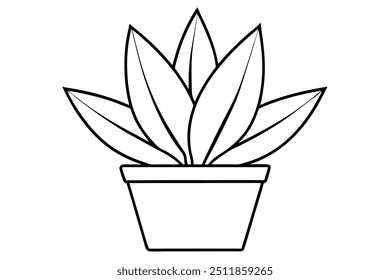 Vector art of small plant on white background