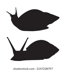 Vector art of snail silhouette