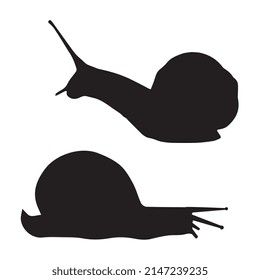 Vector art of snail silhouette