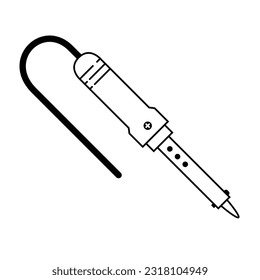 Vector de hierro soldador, icono y diseño gráfico