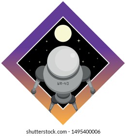 The vector art spaceman logo
