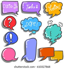 Vector art of speech bubble colorful